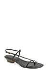 Madewell The Maycie Asymmetric T-strap Sandal In True Black
