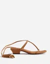 Madewell The Maycie Lace-up T-strap Sandal In Burgundy