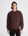 Madewell The Mccarren Midweight Crewneck Sweatshirt In Brown