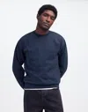 Madewell The Mccarren Midweight Crewneck Sweatshirt In Dark Baltic