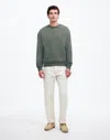 Madewell The Mccarren Midweight Crewneck Sweatshirt In Foraged Green