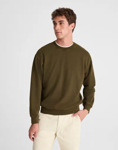 Madewell The Mccarren Midweight Crewneck Sweatshirt In Green