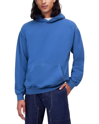 Madewell The Mccarren Midweight Hoodie Sweatshirt In Blue Iris