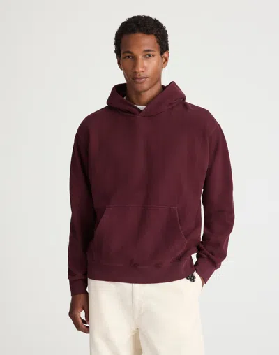 Madewell The Mccarren Midweight Hoodie Sweatshirt In Burgundy