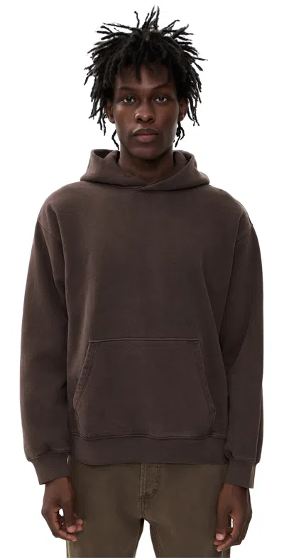 Madewell The Mccarren Midweight Hoodie Sweatshirt Dark Cranberry In Brown