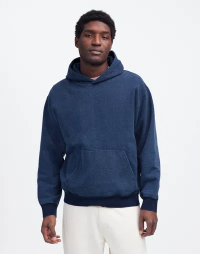 Madewell The Mccarren Midweight Hoodie Sweatshirt In Indigo