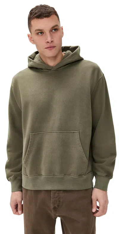 Madewell The Mccarren Midweight Hoodie Sweatshirt Raw Umber In Green