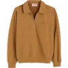 Madewell The Mccarren Midweight Quarter Zip Sweatshirt In Burgundy