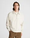 Madewell The Mccarren Midweight Quarter-zip Sweatshirt In White