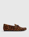 Madewell The Meadow Whipstitched Driver In Animal Print