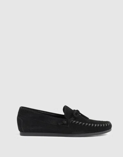 Madewell The Meadow Whipstitched Driver In Black