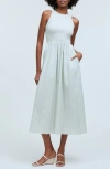 MADEWELL THE MELODY SMOCKED MIDI DRESS