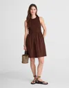 Madewell The Melody Smocked Mini Dress In Brown