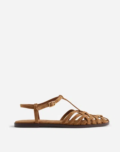 Madewell The Milano Fisherman Sandal In Cumin