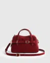 Madewell The Mini Belted Crossbody Bag In Burgundy