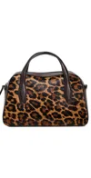 Madewell The Mini Crossbody Bag In Leopard-print Haircalf Caramel Multi