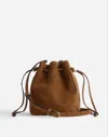 Madewell The Mini Drawstring Crossbody Bag In Brown