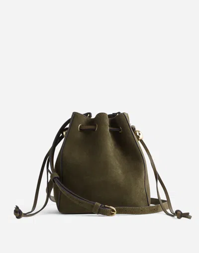 Madewell The Mini Drawstring Crossbody Bag In Green