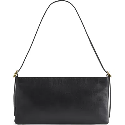 Madewell The Mini Sculptural Buckle Shoulder Bag In Black