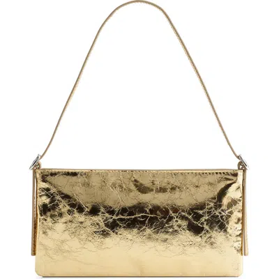 Madewell The Mini Sculptural Buckle Shoulder Bag In Gold