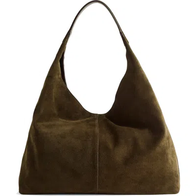 Madewell The Mylie Large Shoulder Bag In Dark Olive