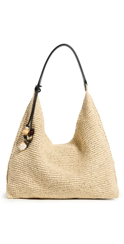 Madewell The Mylie Shoulder Bag In Raffia Natural Multi In Neutral