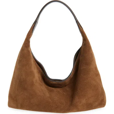 Madewell The Mylie Suede Shoulder Bag In Light Umber Multi