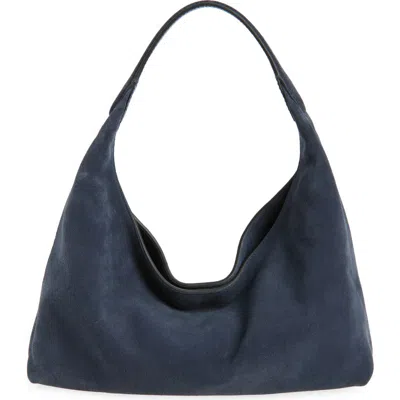 Madewell The Mylie Suede Shoulder Bag In Nighttime