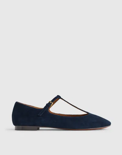 Madewell The Mylie T-strap Flat In Purple