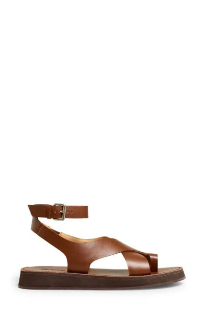 Madewell Natasha Flatform Sandals Dark Coffee