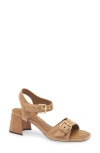 Madewell The Neeka Block Heel Sandal In Tawny Khaki