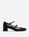 Madewell The Nettie Heeled Mary Jane In True Black