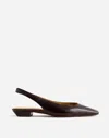 Madewell The Ophelia Slingback Flats In Espresso Bean