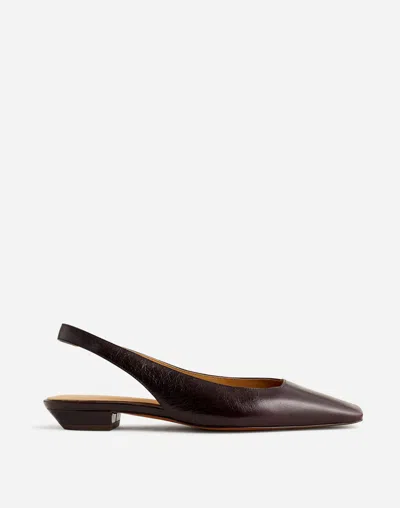 Madewell The Ophelia Slingback Flats In Espresso Bean