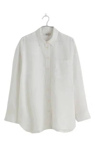 Madewell The Oversized Button-up Shirt In Eyelet White
