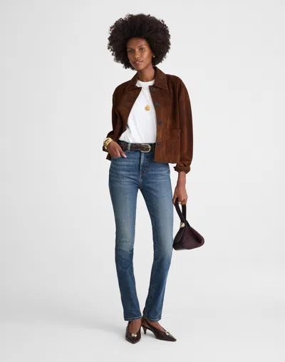 Madewell The Pencil Jean In Burgundy