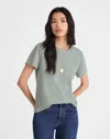 Madewell The Perfect Crewneck Tee In Green