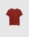Madewell The Perfect Crewneck Tee In Red