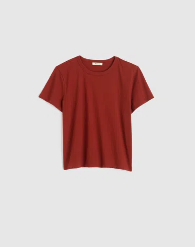 Madewell The Perfect Crewneck Tee In Red