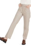 MADEWELL MADEWELL THE PERFECT HIGH WAIST STRAIGHT LEG FAUX LEATHER PANTS