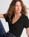 Madewell The Perfect V-neck Tee In Black