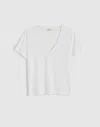 Madewell Perfect V-neck Cotton T-shirt In White