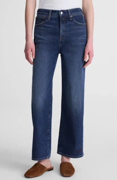 Madewell The Perfect Vintage High Waist Crop Wide Leg Jeans In Blue