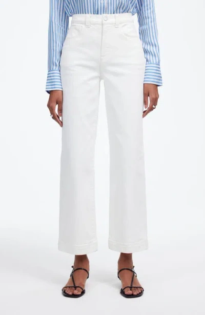 Madewell The Perfect Vintage High Waist Crop Wide Leg Jeans In Tile White