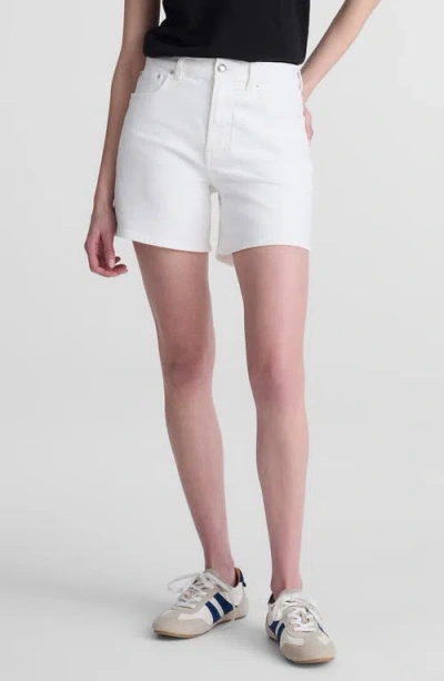 Madewell The Perfect Vintage Mid Length Denim Shorts In White