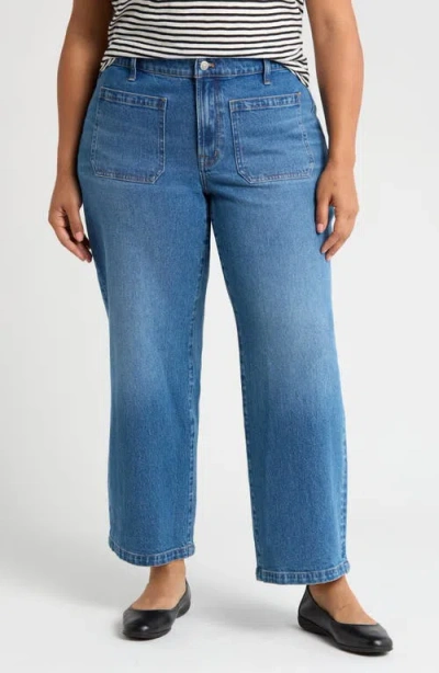 Madewell The Perfect Vintage Patch Pocket Wide Leg Jeans In Edgerly Wash