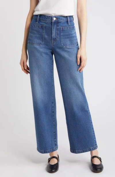 Madewell The Perfect Vintage Patch Pocket Wide Leg Jeans In Edgerly Wash