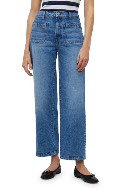 Madewell The Perfect Vintage Patch Pocket Wide Leg Jeans In Lakecourt Wash