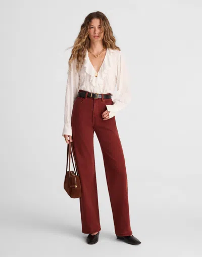 Madewell The Perfect Vintage Wide-leg Jean In Burgundy