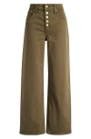 Madewell The Perfect Vintage Wide Leg Jeans: Button Front Edition In Faded Ivy